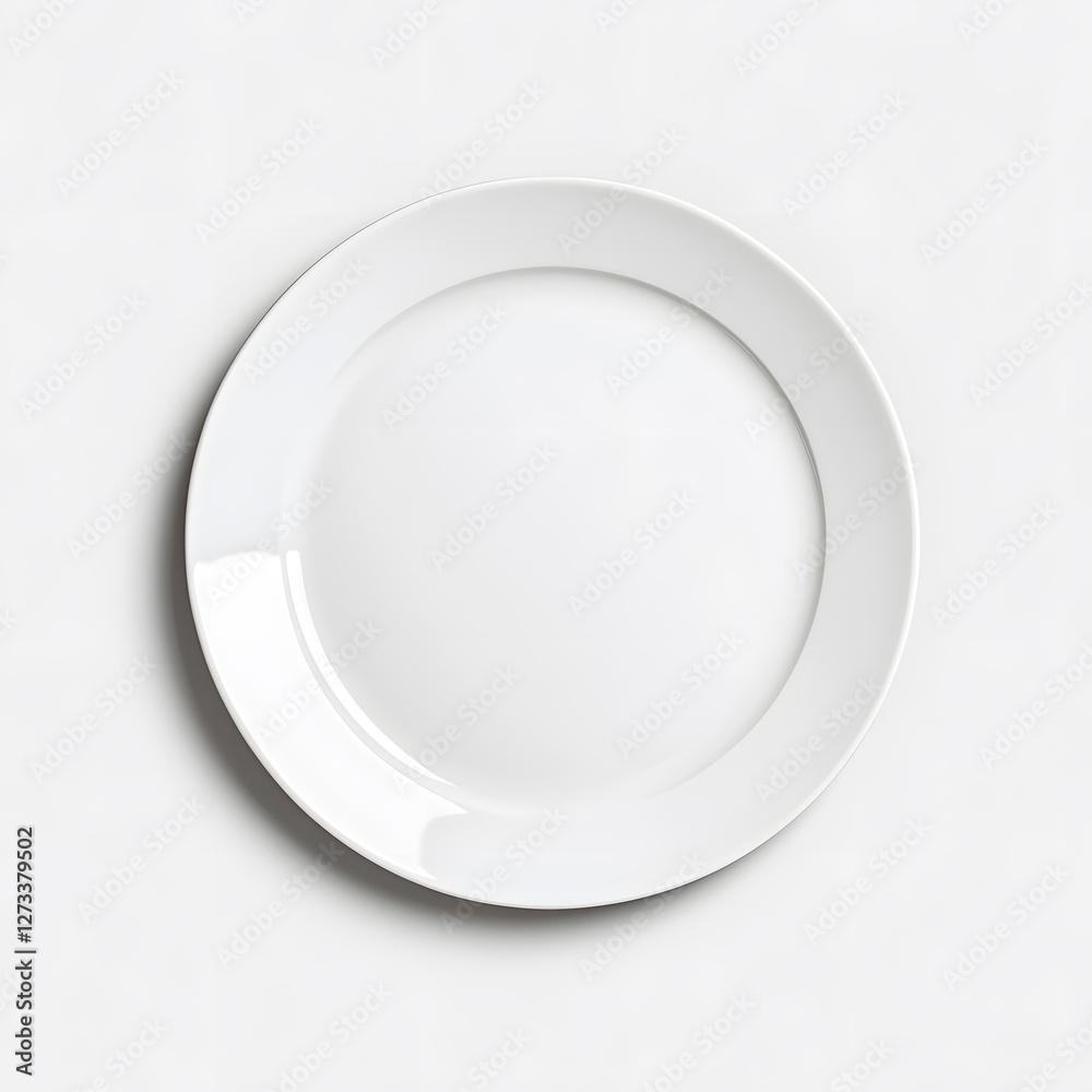 Top view mock up dinner plate, minimalist, modern, black and white, isolated on white background
Top view mock up dinner plate, minimalist, modern, black and white, isolated on white background