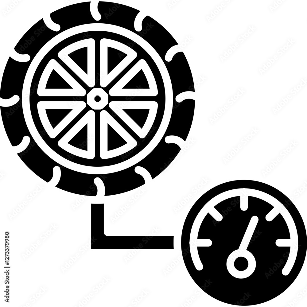 Obraz premium Vehicle Tryes Air Pressure Icon
