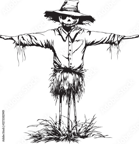 scarecrow on a white background