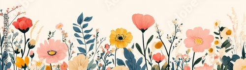 Wallpaper Mural A vibrant collection of wildflowers in a summer meadow Torontodigital.ca