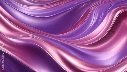 Wallpaper Mural Gentle Waves of Lavender and Pink Blending with a Metallic Finish Torontodigital.ca