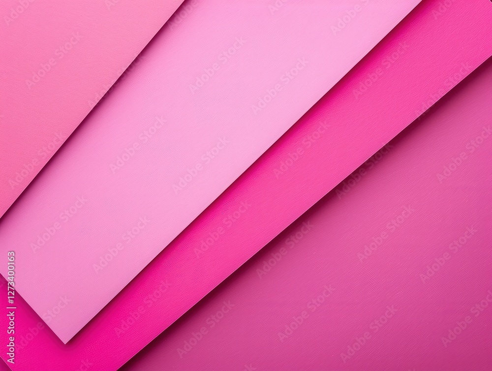 Fototapeta premium Abstract layered pink paper design backdrop for feminine content or spring marketing campaign