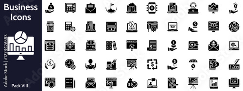 Business and Banking Solid Icons Pack