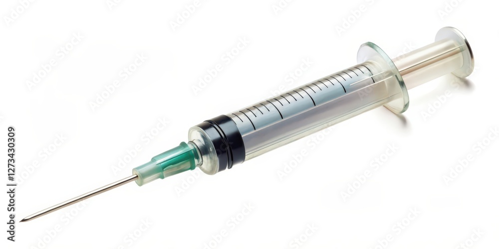 Fototapeta premium Medical Syringe on White Background