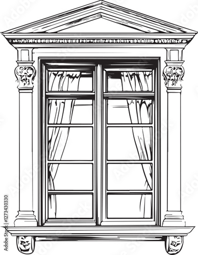 vector illustration of a window