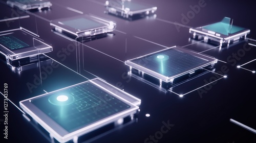 Wallpaper Mural Innovative data processing digital environment graphic visualization technology concept futuristic view abstract interaction Torontodigital.ca