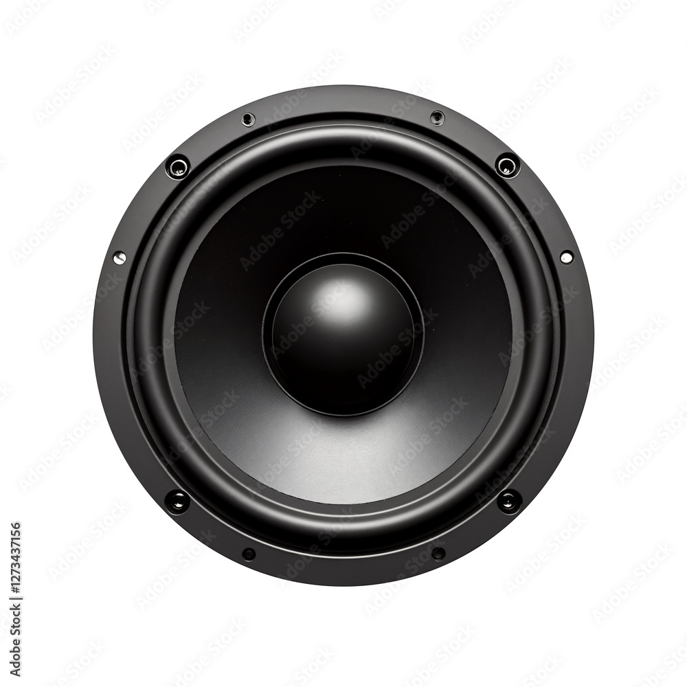 Round black speaker made from durable materials showcasing sleek design and powerful audio capabilities