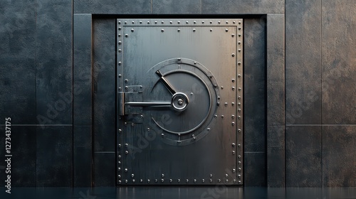 Bank vault full of gold coins silver bars and valuable assets in a secure financial institution room
