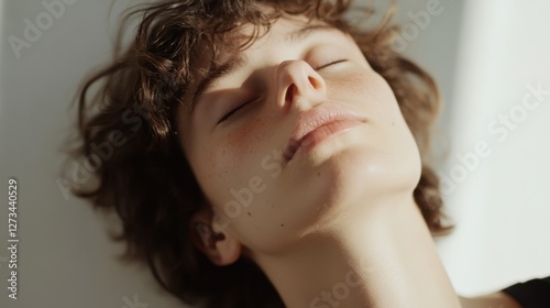 Withdrawal symptoms cause fatigue. A person slumped in exhaustion, eyes barely open