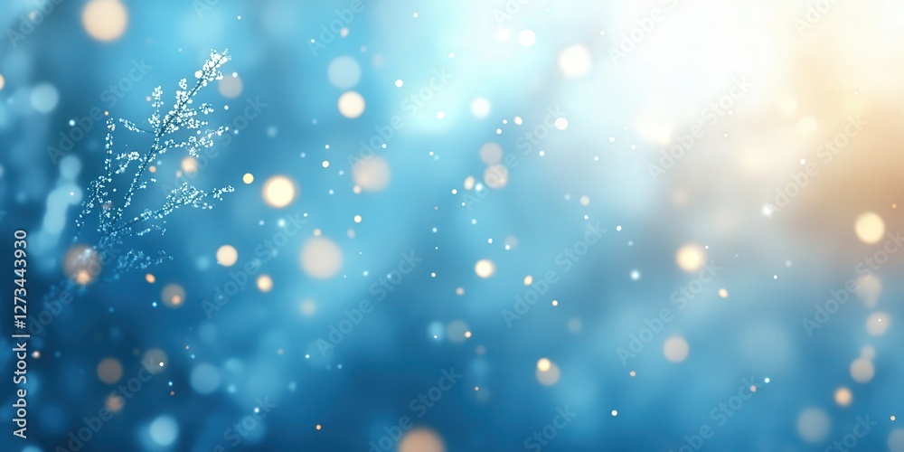 Captivating blue-white snowflake centered in focus, showcasing intricate designs against a softly blurred backdrop, highlighting delicate patterns Captivating blue-white snowflake centered in focus, showcasing intricate designs against a softly blurred backdrop, highlighting delicate patterns