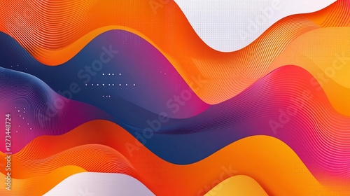 Abstract colorful wavy background design.