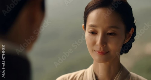 The woman listens attentively