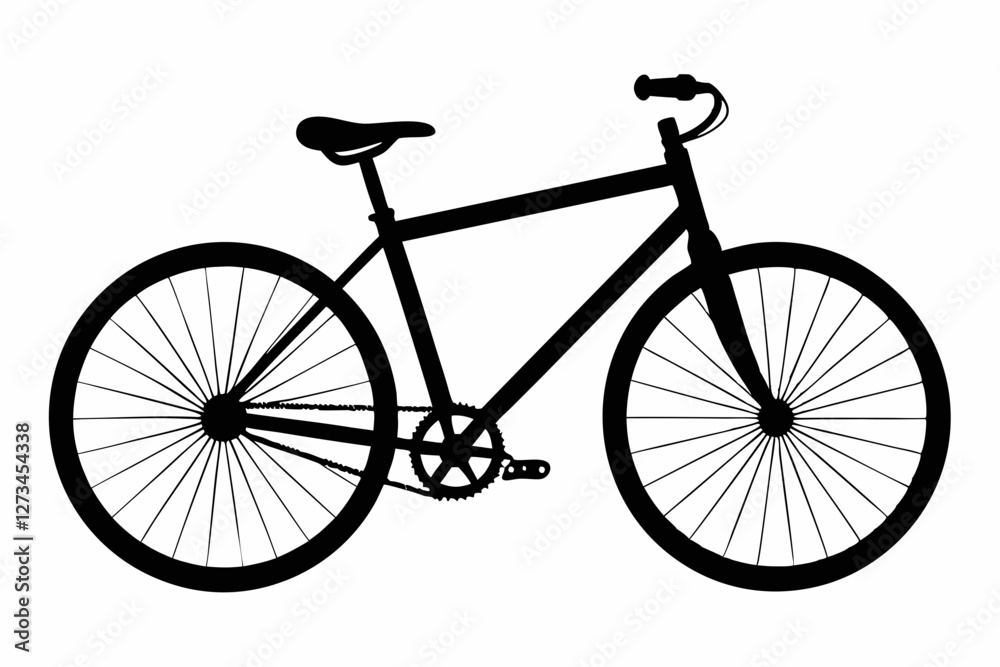 Obraz premium Stylized Bicycle Outline Graphics