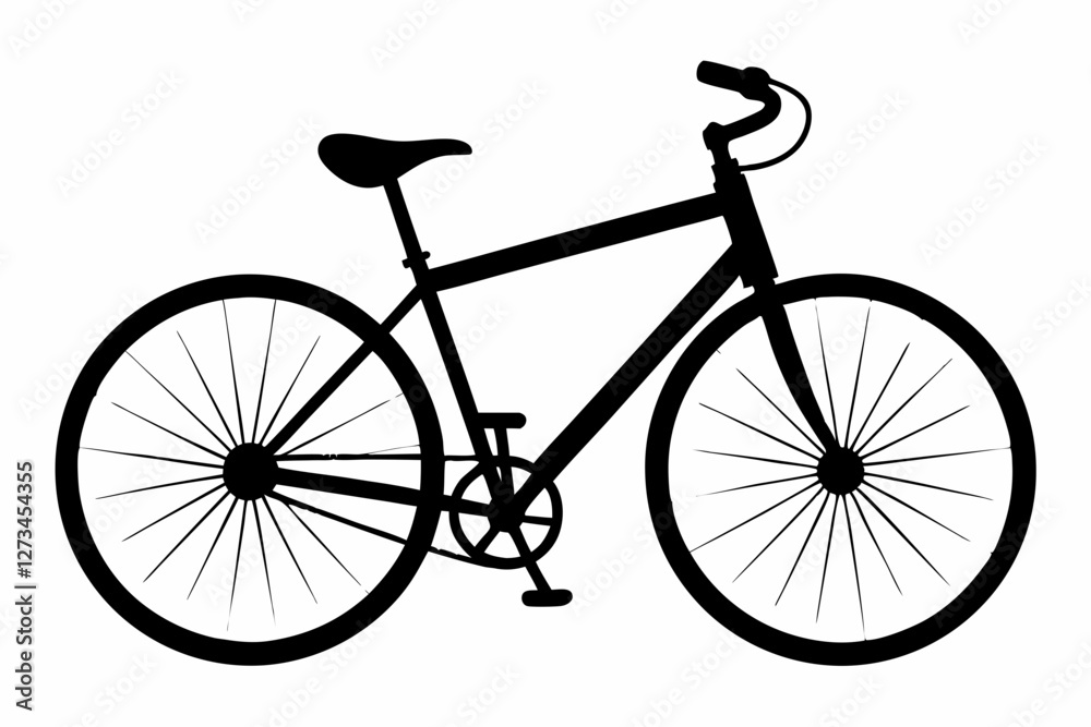 Fototapeta premium Stylized Bicycle Outline Graphics