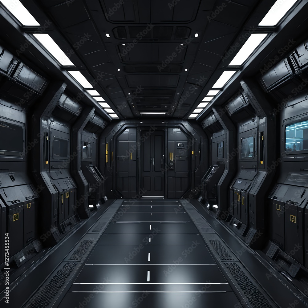 Obraz premium Futuristic Spaceship Corridor