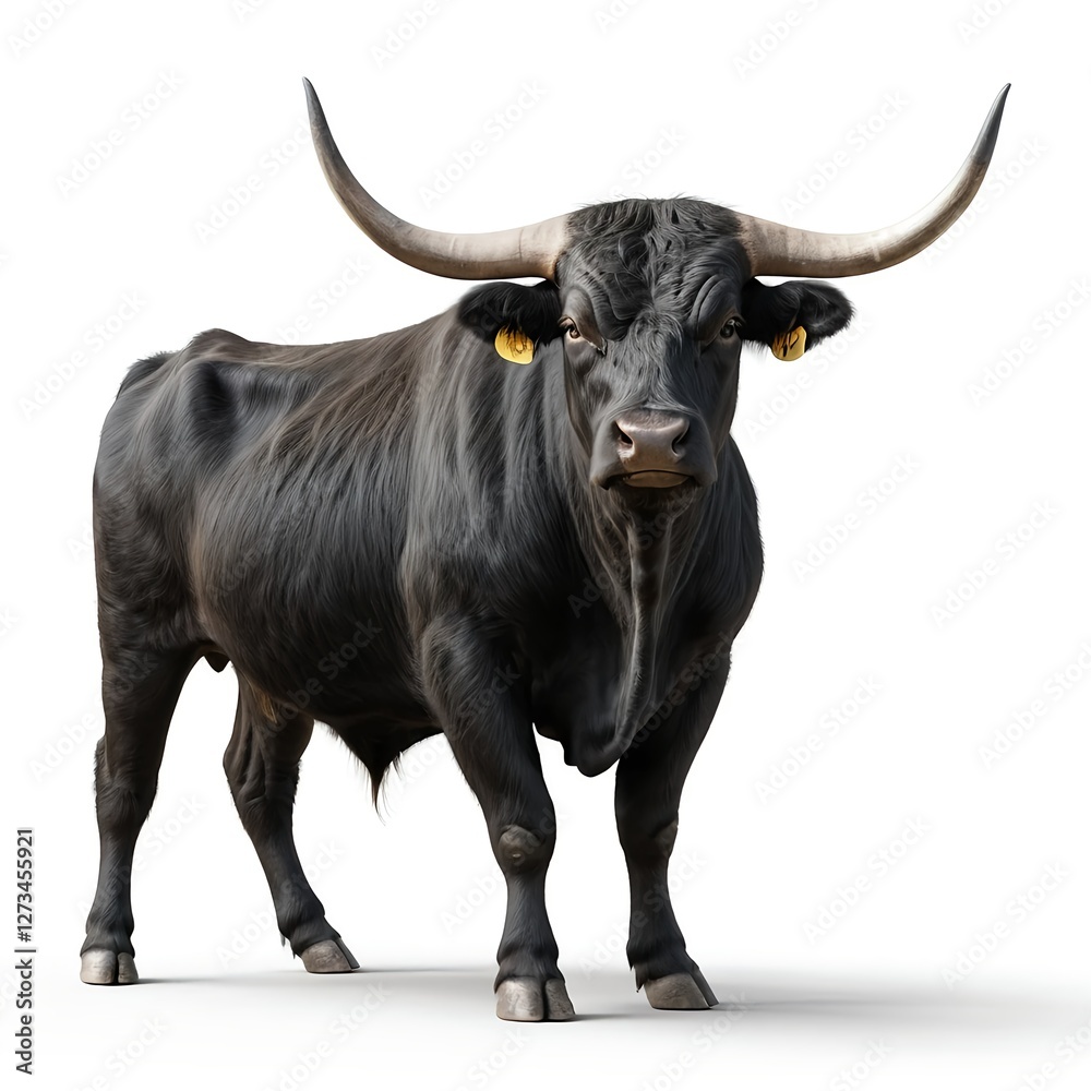 Fototapeta premium Powerful Black Bull