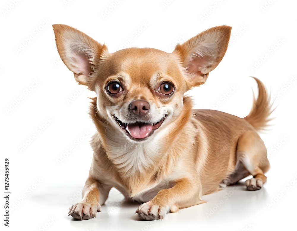 Happy Chihuahua Puppy Lying Down Happy Chihuahua Puppy Lying Down