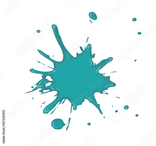 splash of cyan paint illustration png