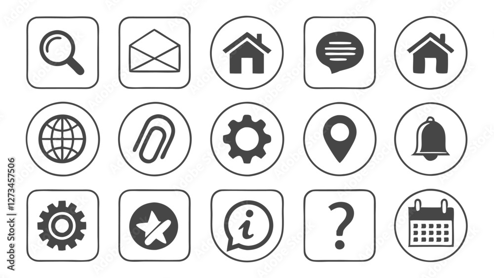 Essential Minimalist Tech & Digital Icons: High-Quality Vector Set for Web, UI, UX, and Internet Designs
Essential Minimalist Tech & Digital Icons: High-Quality Vector Set for Web, UI, UX, and Internet Designs