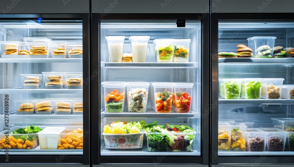 Refrigerated Prepared Meals and Snacks Display Refrigerated Prepared Meals and Snacks Display