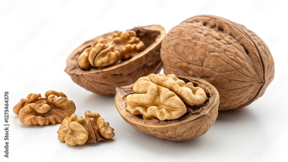 Benefits of Walnuts for Enduring Wellness. Walnuts in their shells with some shelled pieces, showcasing a nutritious snack option. Benefits of Walnuts for Enduring Wellness. Walnuts in their shells with some shelled pieces, showcasing a nutritious snack option.