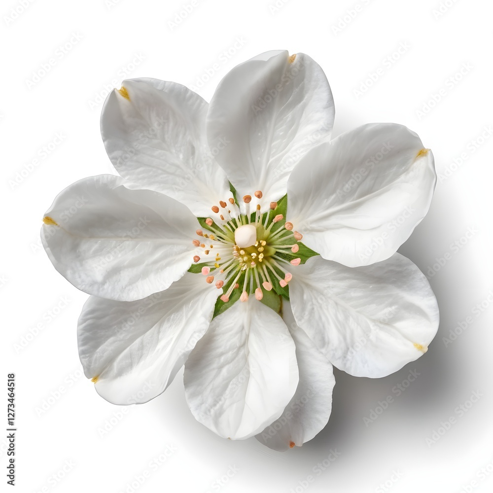 Obraz premium Single White Flower Blossom