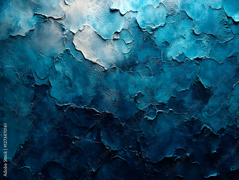 Abstract Blue Impasto Texture Abstract Blue Impasto Texture