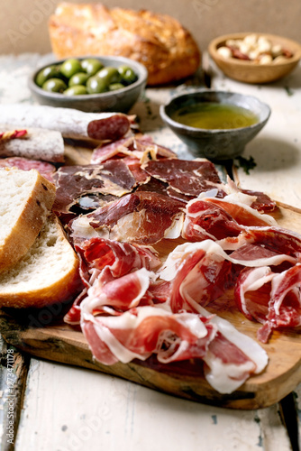 Snack board with Jamon Iberico
