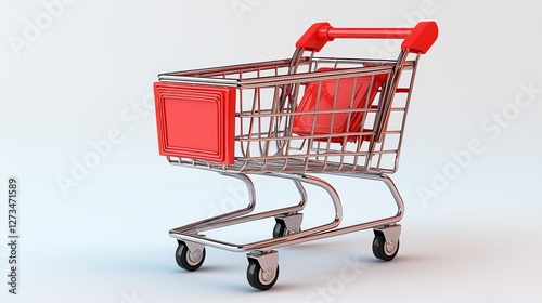 Exciting shopping cart sale unbeatable discounts at your favorite shop cartoonish environment eye-catching view