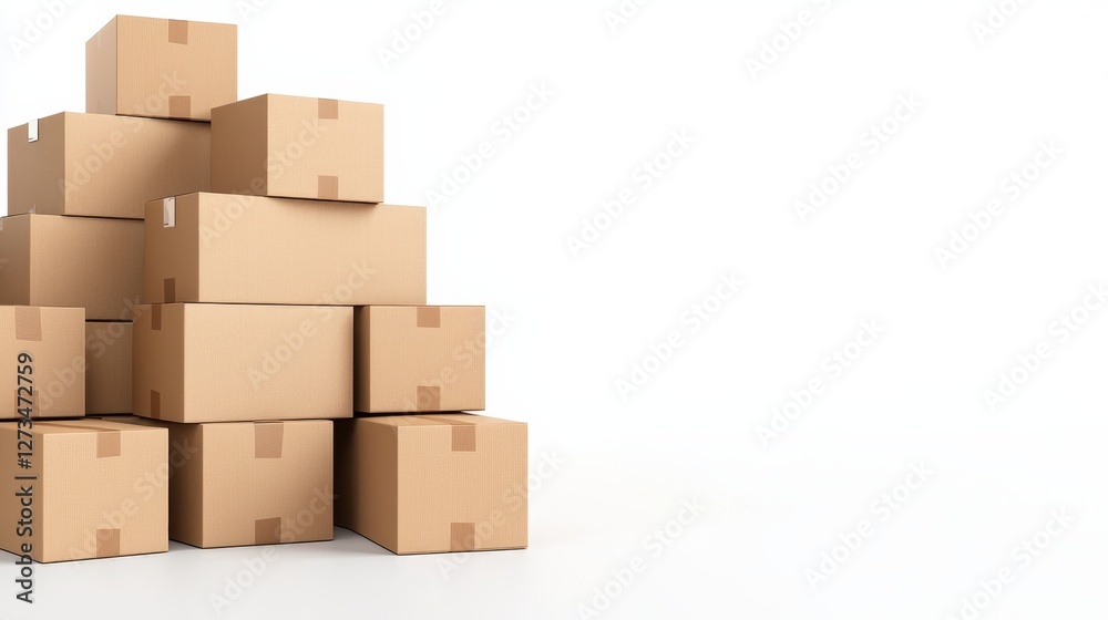 Secure Global Delivery: International Package Shipping of Fragile Items - 3D Illustration with Copy Space Secure Global Delivery: International Package Shipping of Fragile Items - 3D Illustration with Copy Space