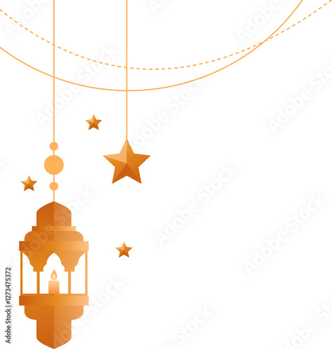 Gold Islamic Lantern Decoration