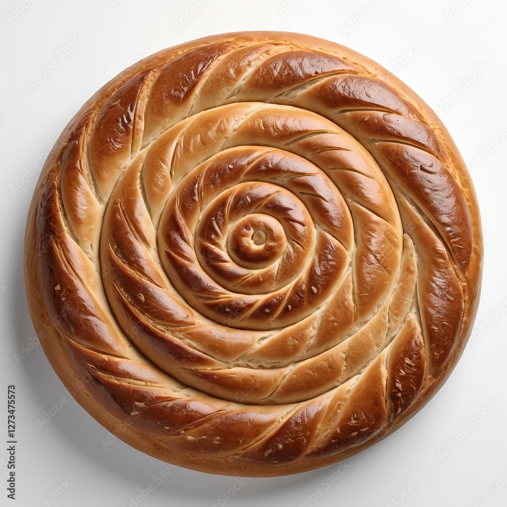 Fototapeta premium Spiral Bread, Top View