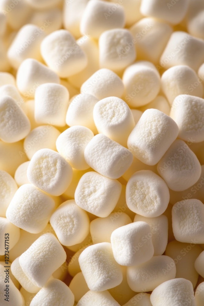 Pile of marshmallows stacked on top of each other, can be used for food or decoration Pile of marshmallows stacked on top of each other, can be used for food or decoration