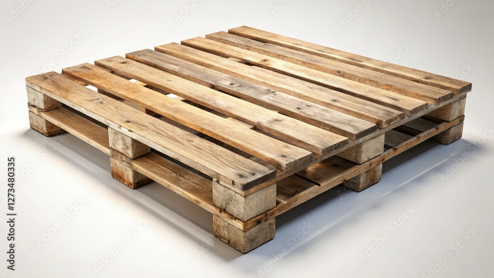 High-resolution wooden pallet image perfect for design projects; realistic texture and detail. High-resolution wooden pallet image perfect for design projects; realistic texture and detail.