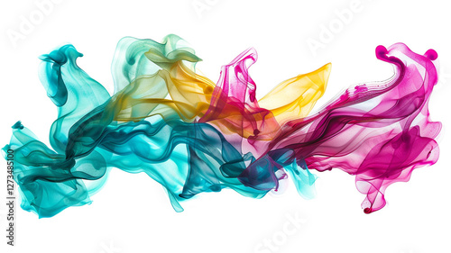 
Fluid Pastel Watercolor with Luminescent Glow – Futuristic Color Blending photo