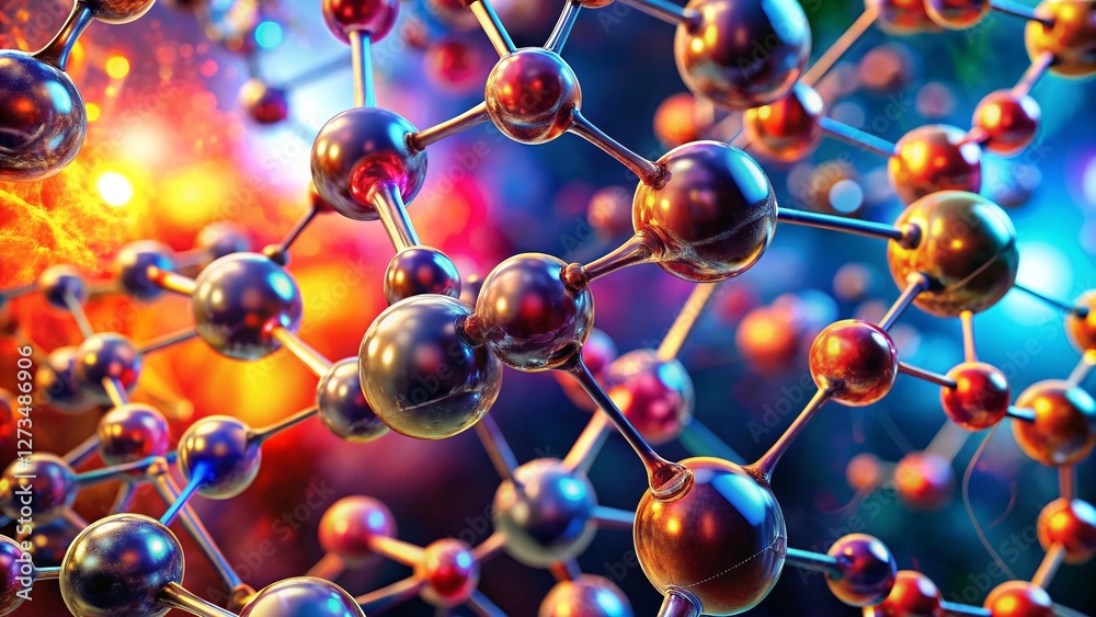Abstract Collagen Molecule Background: Realistic 3D Atom Structure for Medical Science Abstract Collagen Molecule Background: Realistic 3D Atom Structure for Medical Science