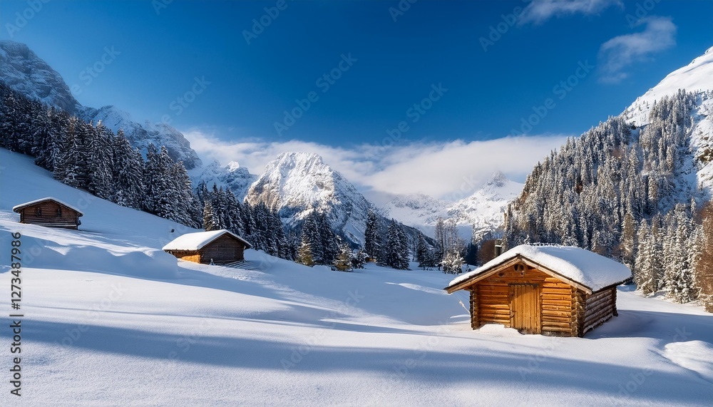 Fototapeta premium snow over the houses