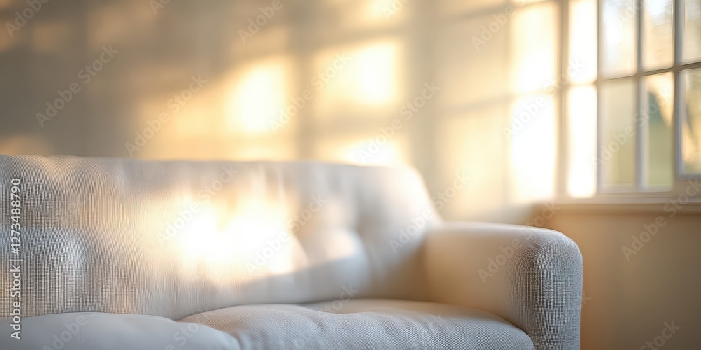 Close-up on a pristine white couch's back, subtly tilted left, with its plush cushioning invitingly poised to the right, exuding elegance and comfort. (Character count: 138) Close-up on a pristine white couch's back, subtly tilted left, with its plush cushioning invitingly poised to the right, exuding elegance and comfort. (Character count: 138)