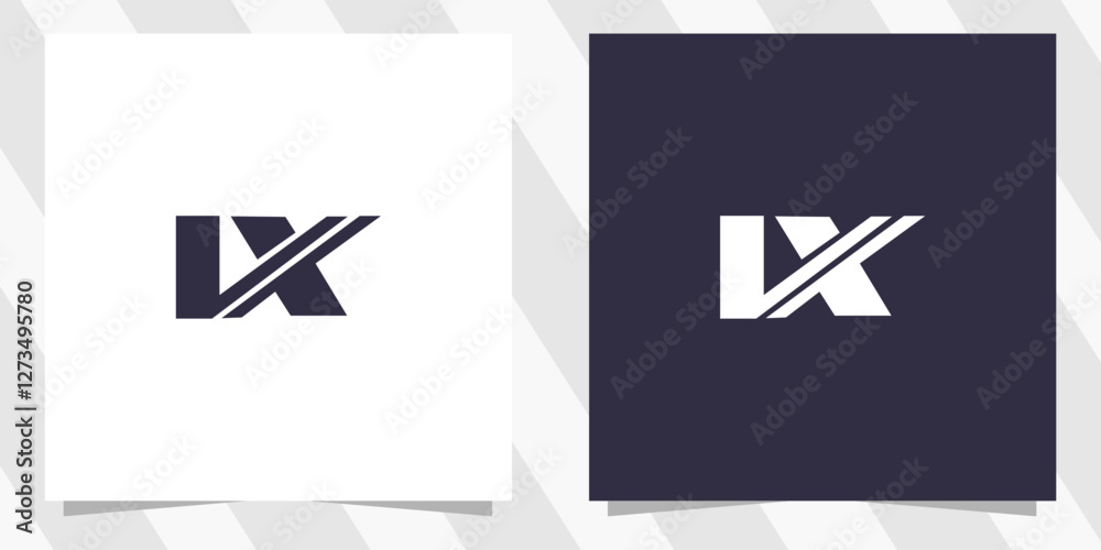 letter xv vx logo design vector letter xv vx logo design vector