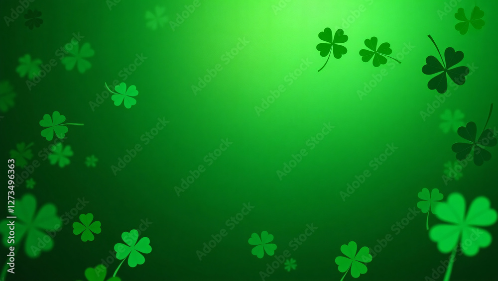 St. Patrick's Day background with lucky clover leaves. St. Patrick's Day background with lucky clover leaves.