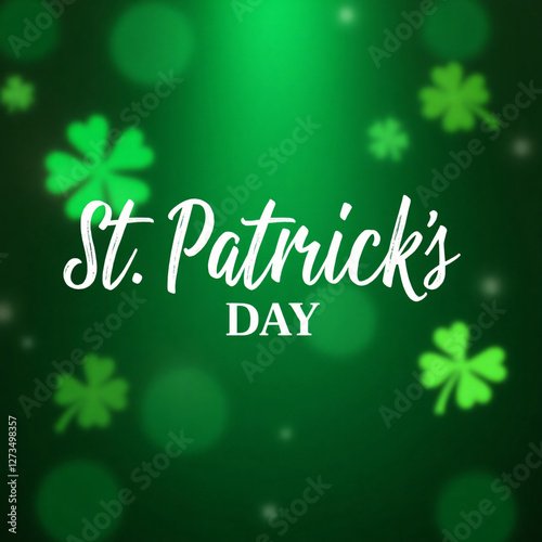 Festive Happy St. Patrick's Day Greeting with Shamrock