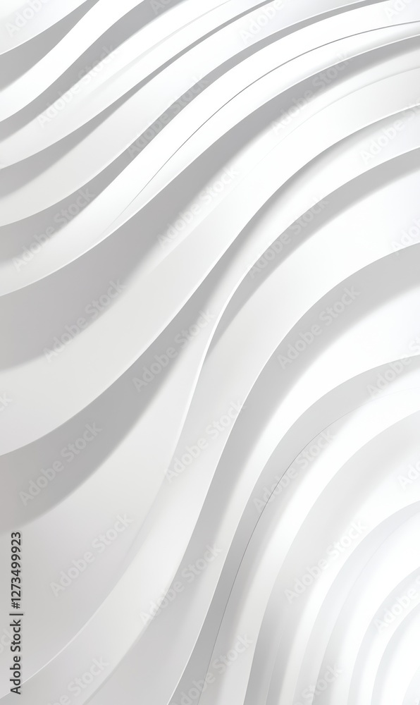 Obraz premium Abstract White Waves Background Texture Modern Wall Panel Design