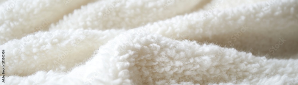 Soft White Fluffy Textile Fabric Texture Close Up Soft White Fluffy Textile Fabric Texture Close Up
