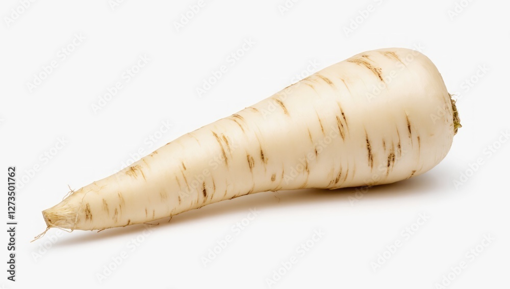 Single Parsnip on White Background Single Parsnip on White Background