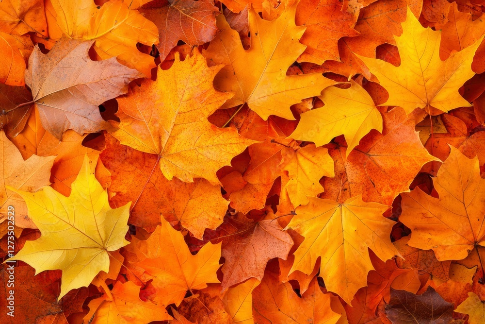 Pile of autumn leaves, seasonal display on forest floor, natural colorful background Pile of autumn leaves, seasonal display on forest floor, natural colorful background