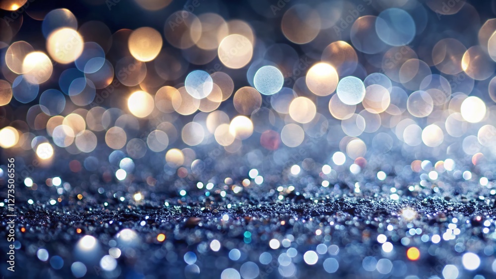Abstract Silver Bokeh Background: Shimmering Lights and Elegant Design Abstract Silver Bokeh Background: Shimmering Lights and Elegant Design