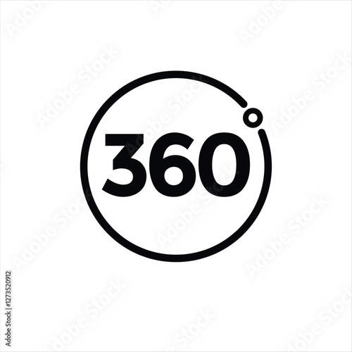 360 degree minimalist logo design template