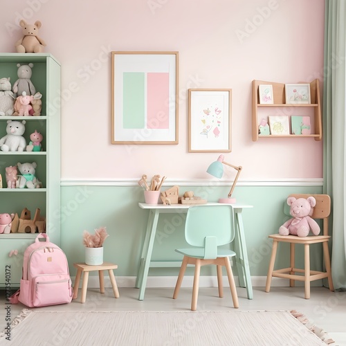 Pastel Child's Room Interior Design