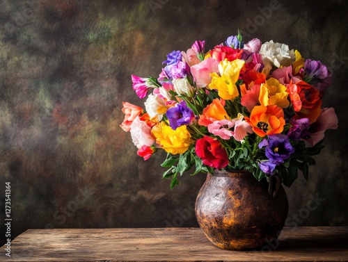Wallpaper Mural Beautiful vibrant flower arrangement in pot indoor settings still life photography artistic display close-up nature's beauty Torontodigital.ca