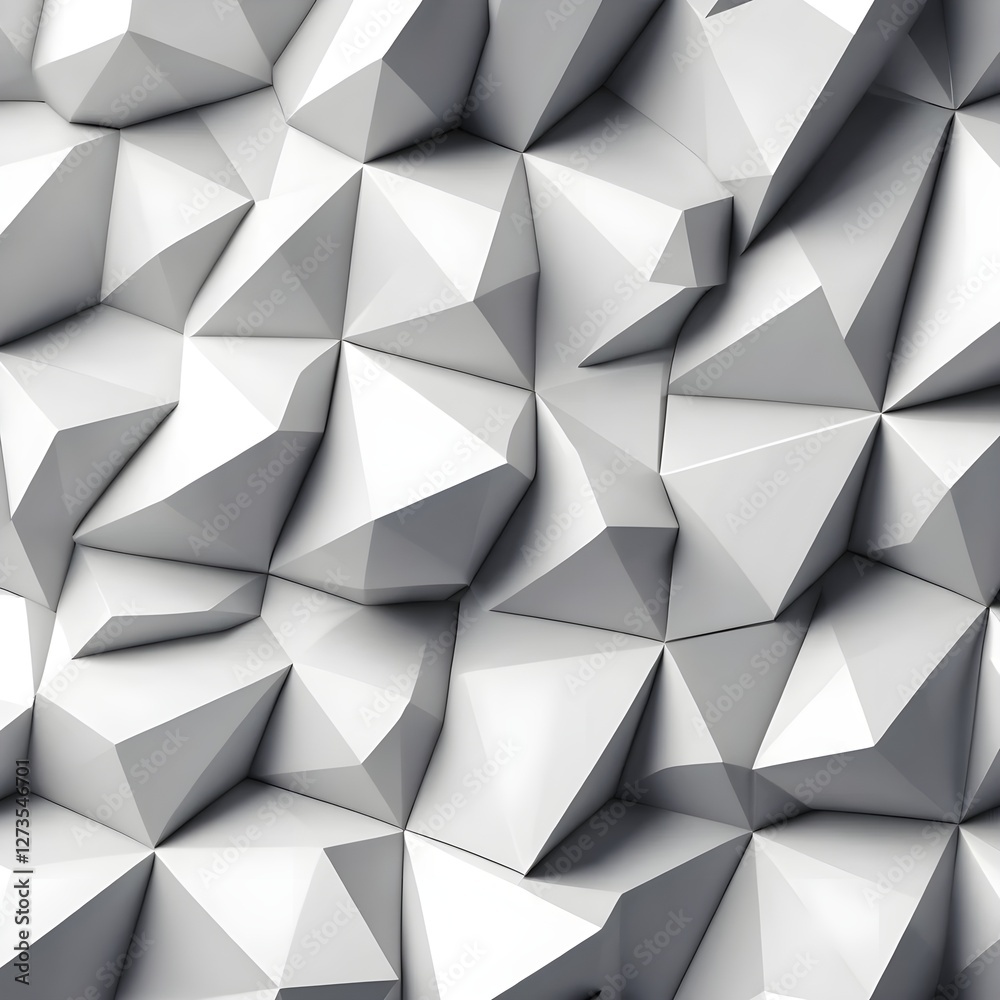 Obraz premium Abstract White Low Polygonal Background